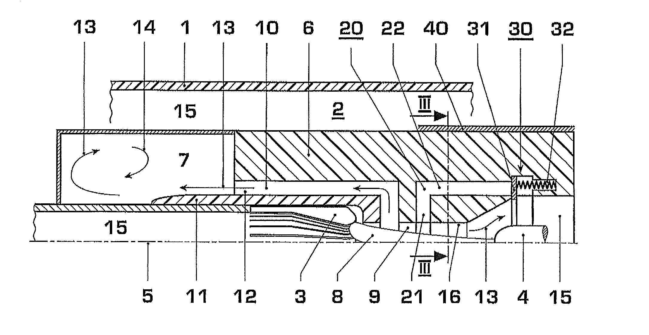 Gas-insulated high-voltage circuit breaker with a relief duct which is controlled by an overflow valve