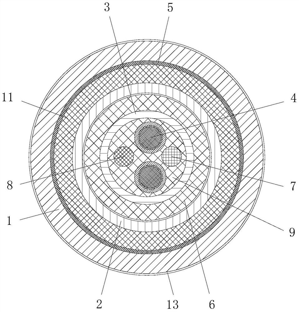 Optical cable capable of melting ice