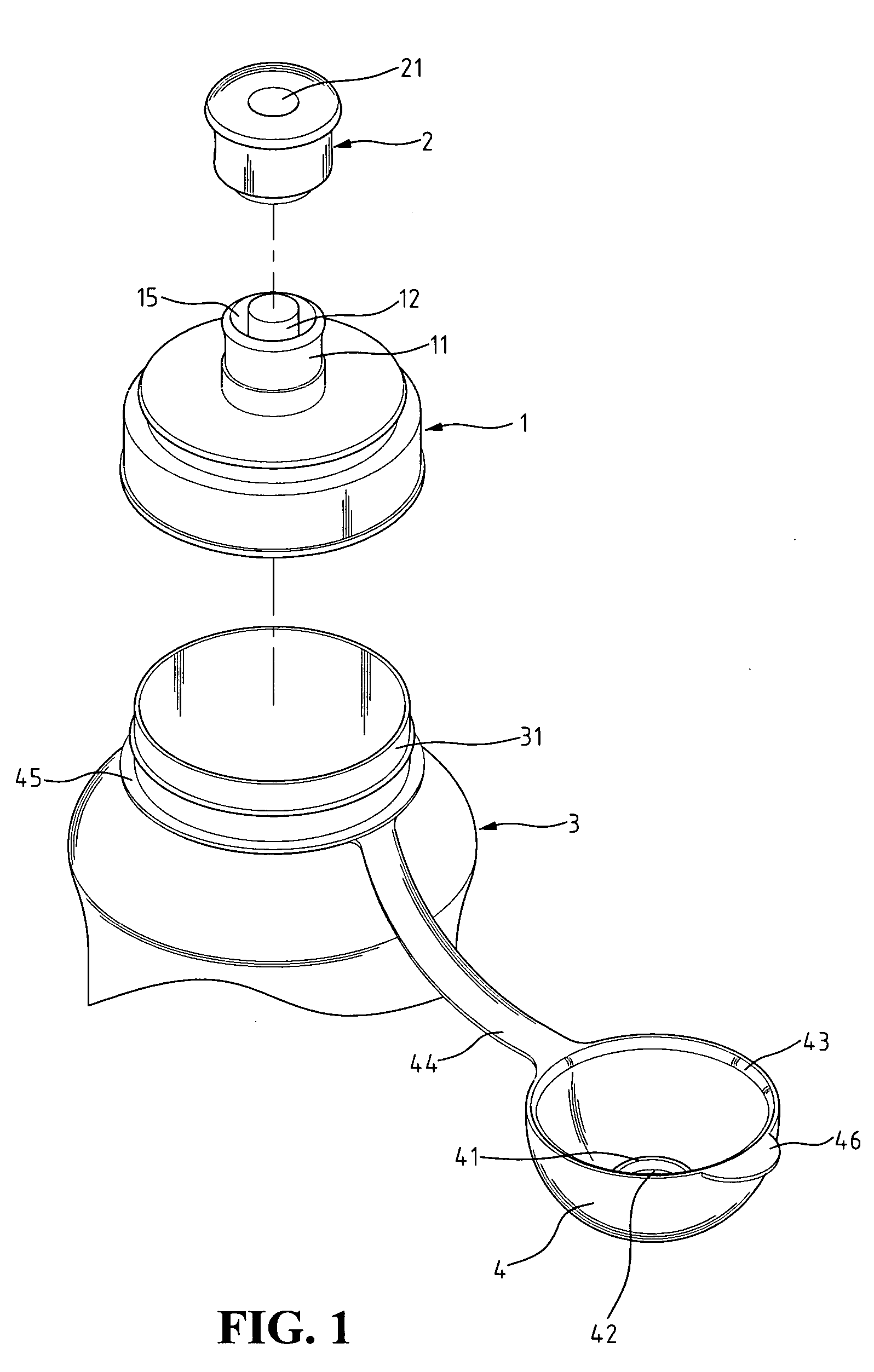 Cap assembly for bottles