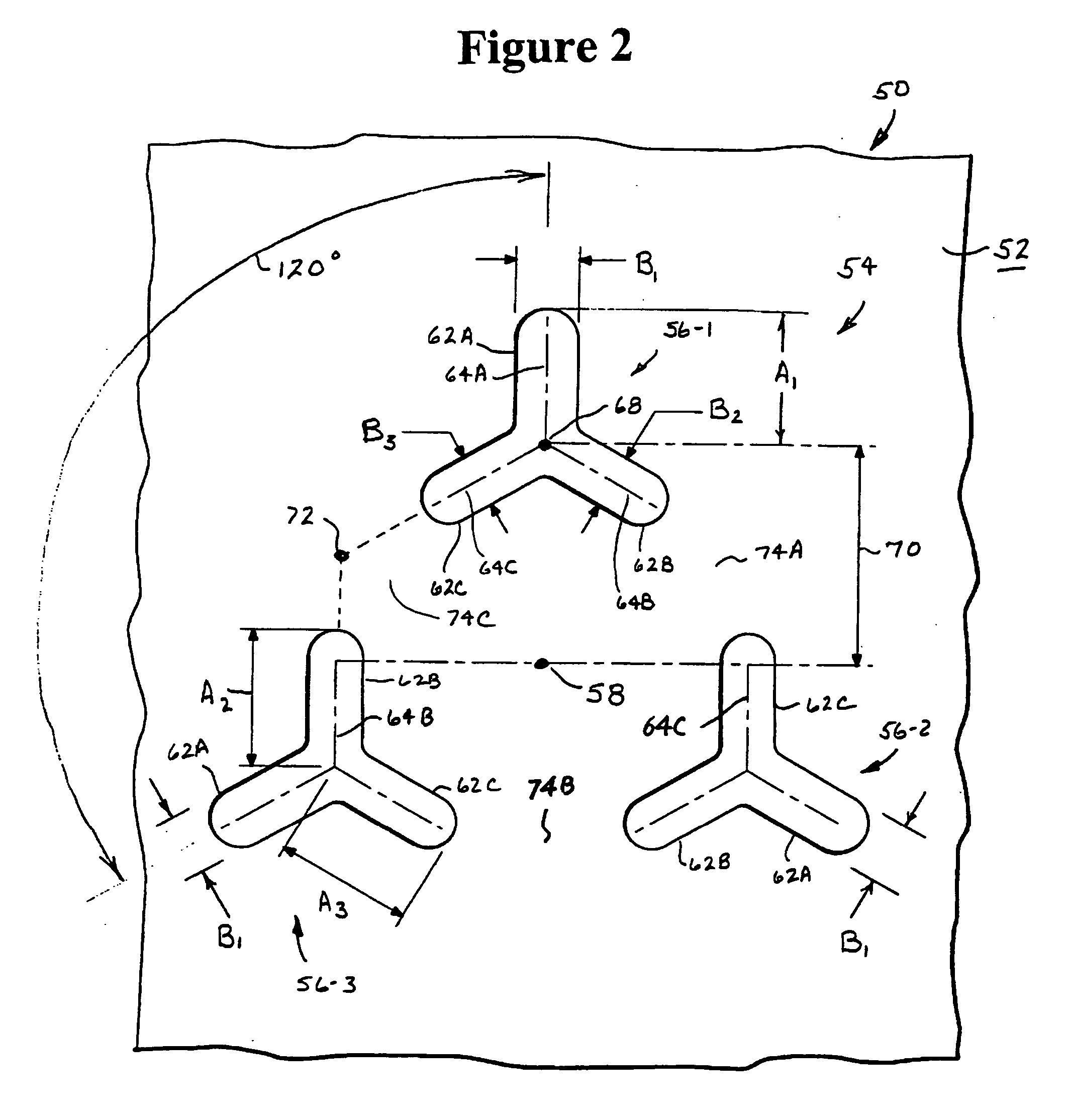 Bulked continuous filament having a three-sided exterior cross-section and a convex six-sided central void and yarn and carpet produced therefrom