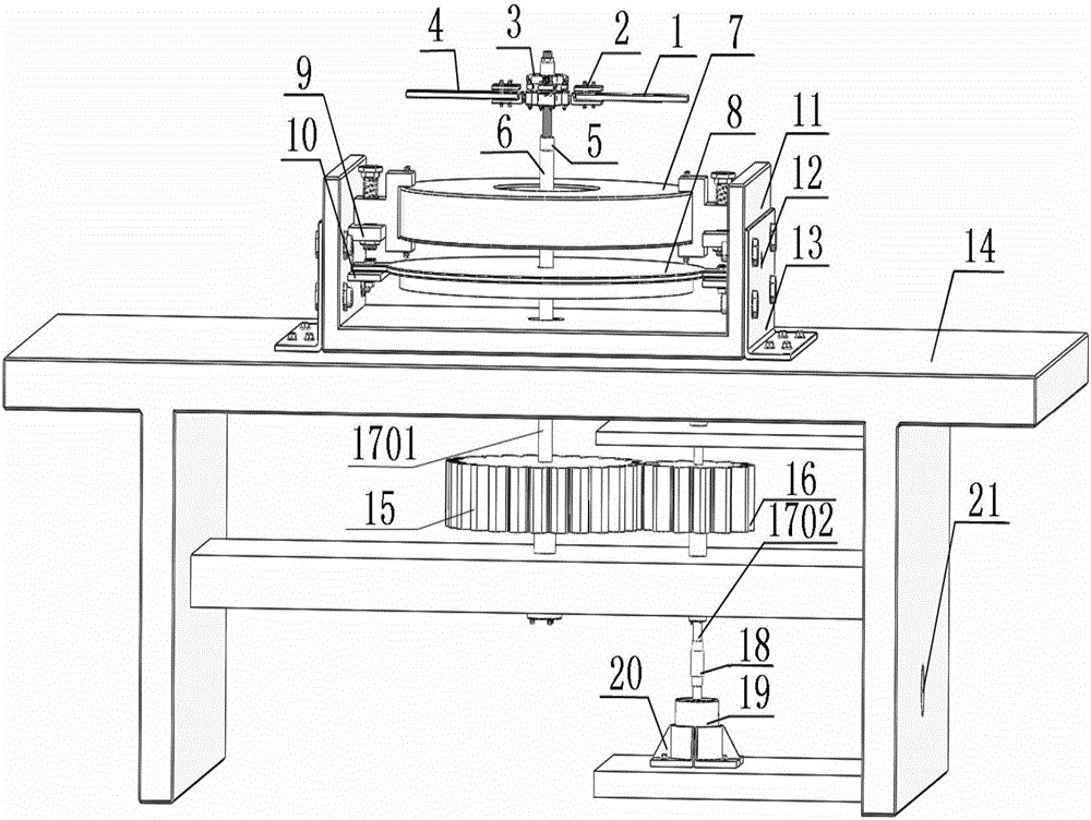 Accurate controllable non-contact test piece rotary magnetic field fatigue excitation and vibration test device