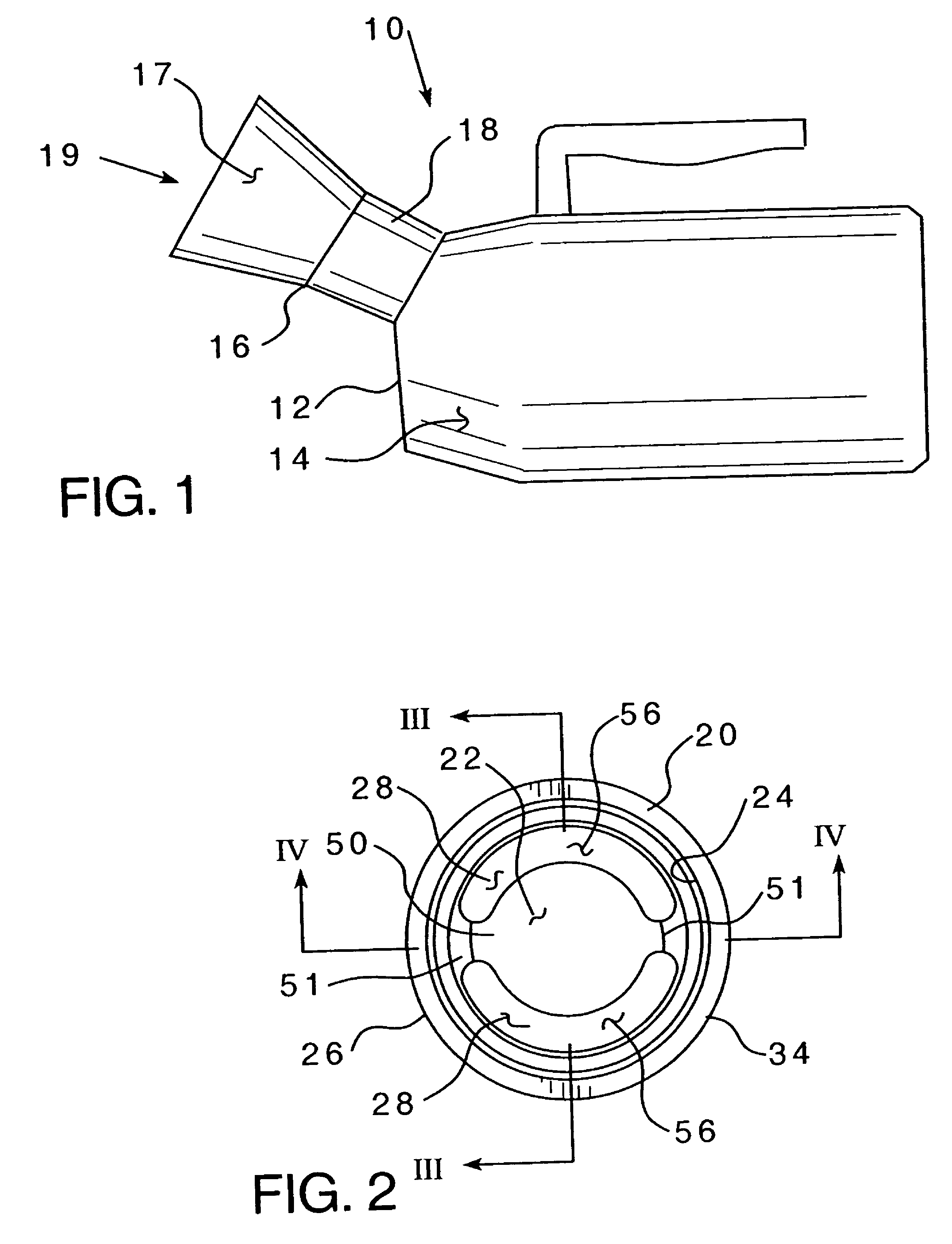 Portable urinal with a shaped inlet and a membrane valve