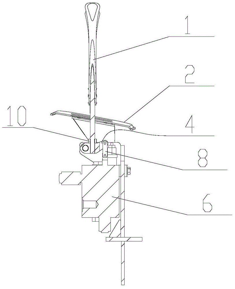 Multi-way valve control device, forklift with same and assembling method