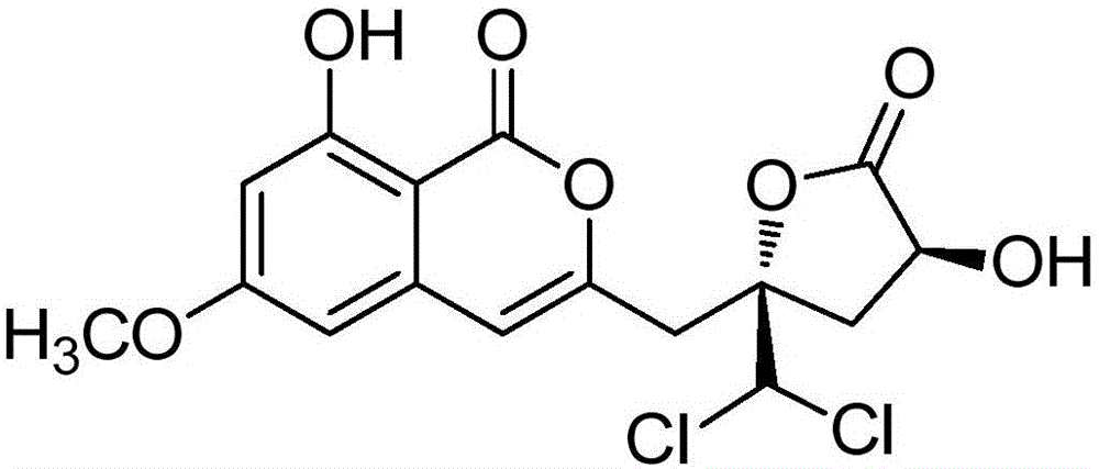 Chlorinated isocoumarin derivative and preparation method and application thereof