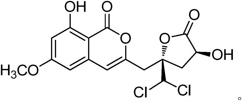 Chlorinated isocoumarin derivative and preparation method and application thereof