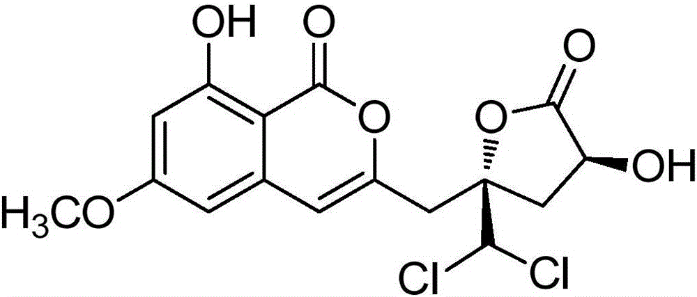 Chlorinated isocoumarin derivative and preparation method and application thereof