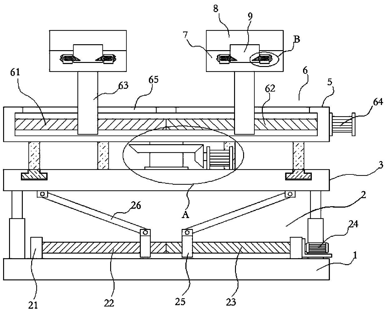 Clamping device for preparing special wire and cable