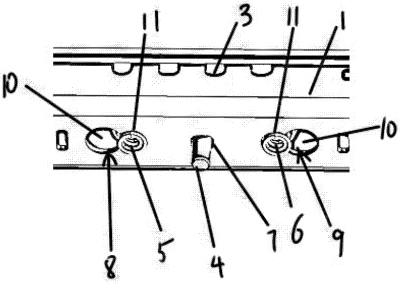 Slide rail and slide rail locking spring assembling device