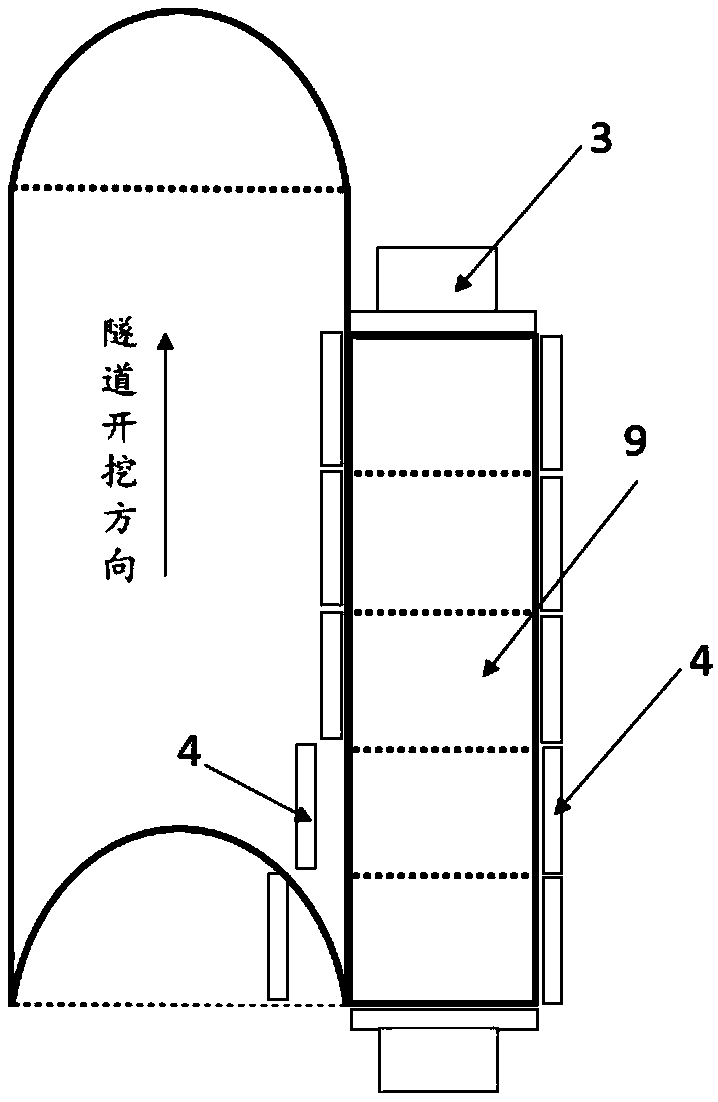 System and method for simulating propelling and unloading in tunnel