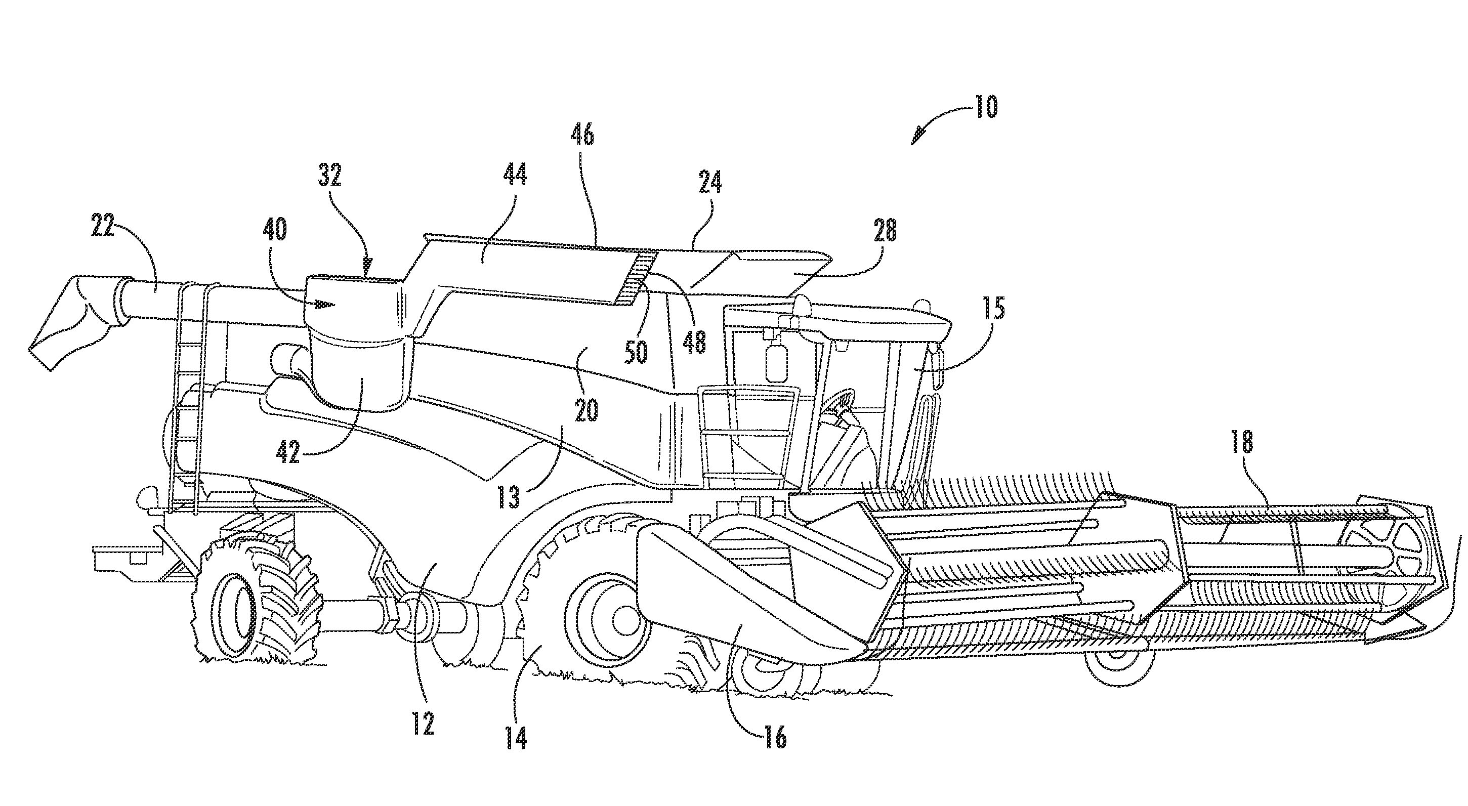 Air Intake Configuration for an Agricultural Harvesting Machine