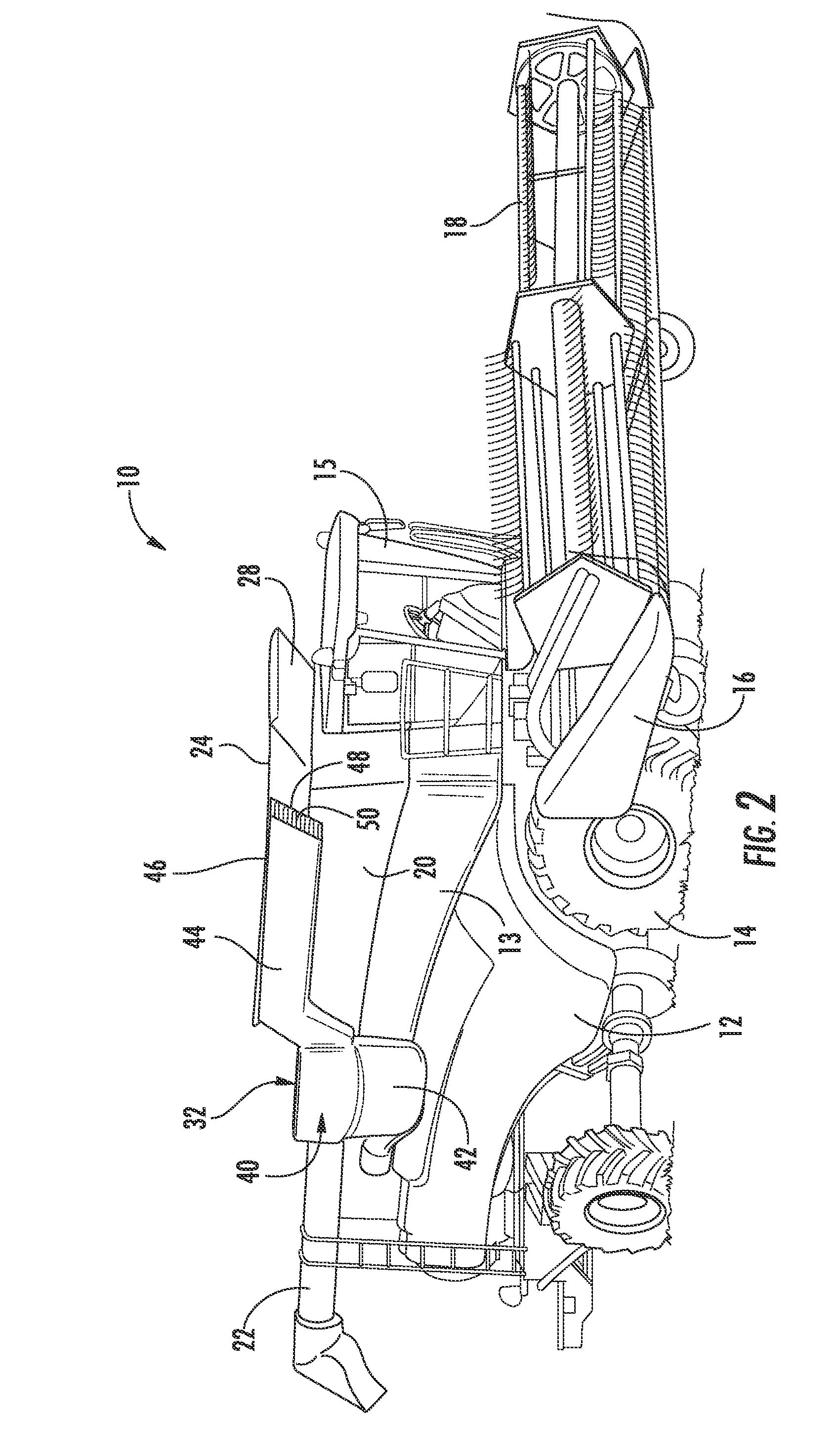 Air Intake Configuration for an Agricultural Harvesting Machine