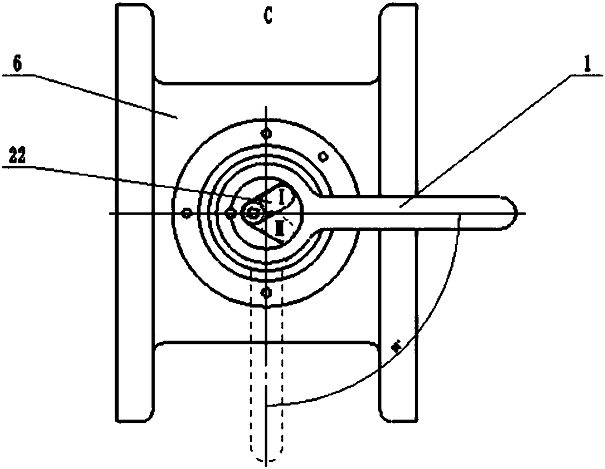 An intermittently driven non-abrasive hard-sealed butterfly valve