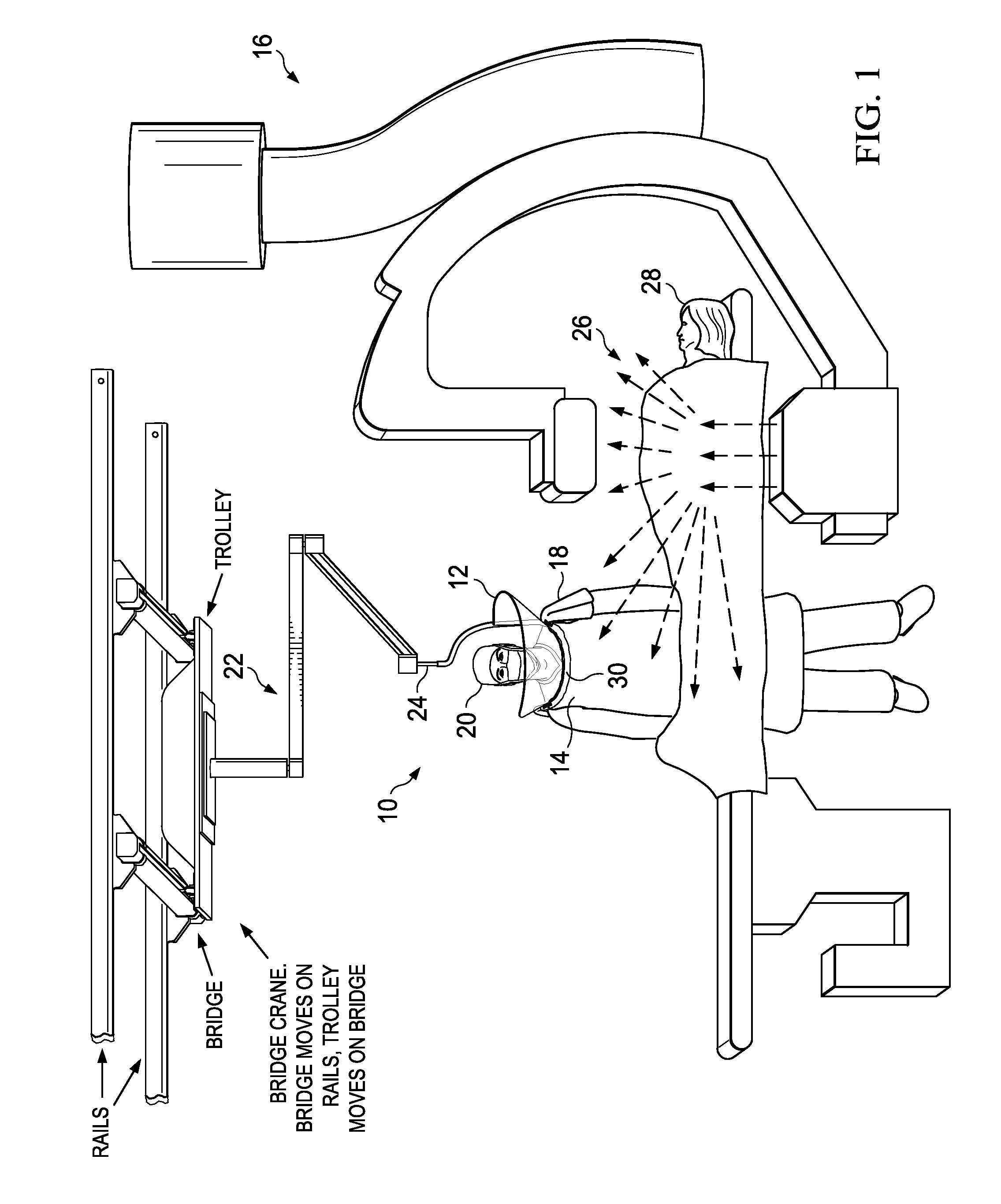 System and method for providing a suspended personal radiation protection system