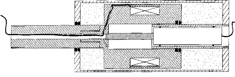 Magneto-rheological damper of inbuilt displacement sensor