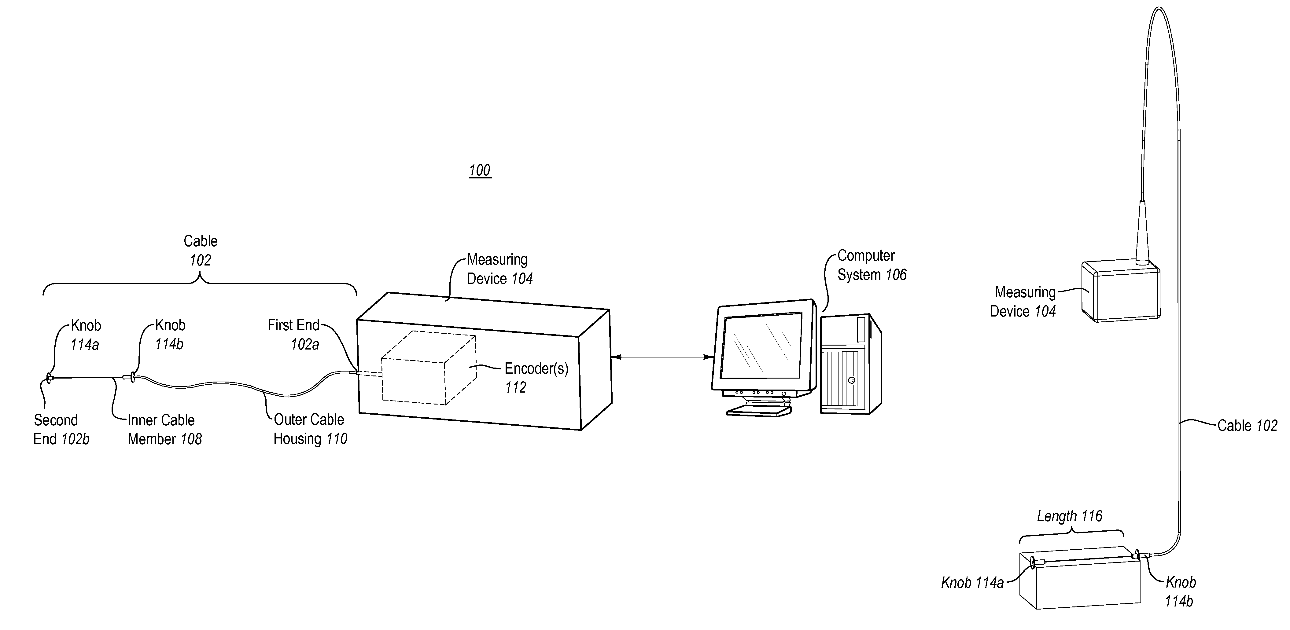 Cable-based measuring system