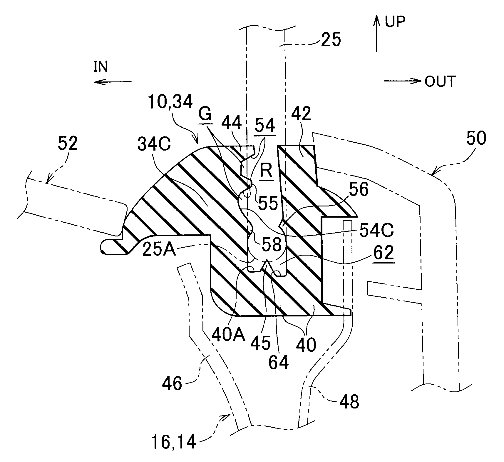 Weather strip structure