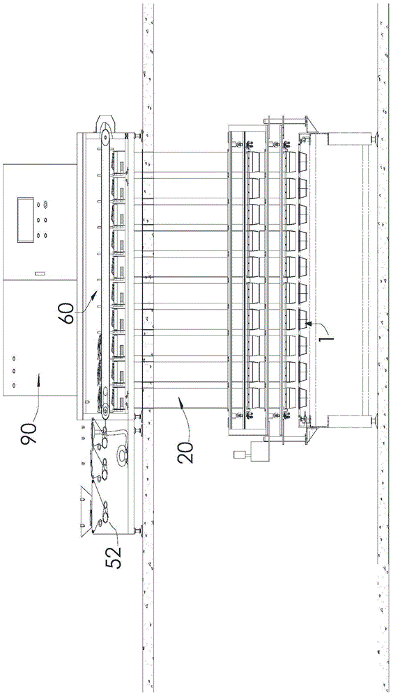 Automatic bag throw-in machine for scattered flavoring bags of bowled instant noodles