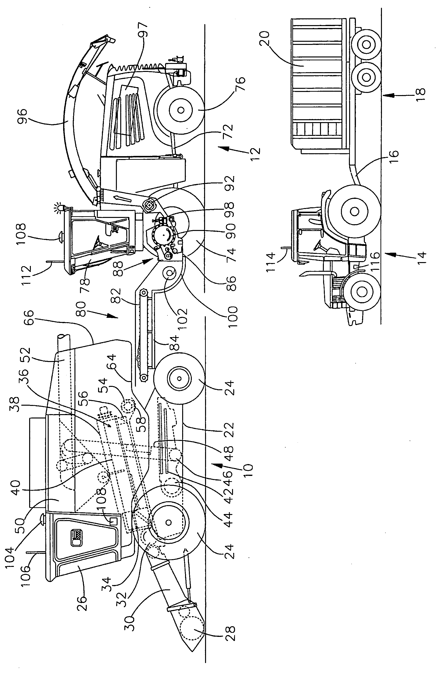 Harvesting Machine Combination For The Utilization Of Plant Remains