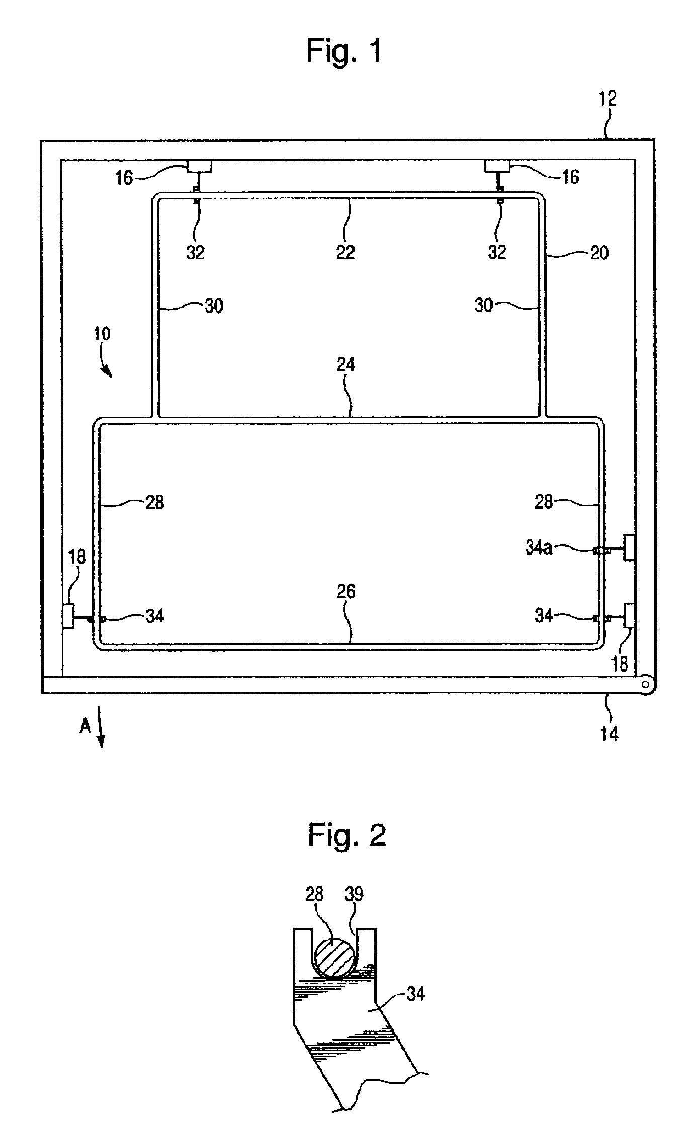 Blood bag support structure and method for refrigerators