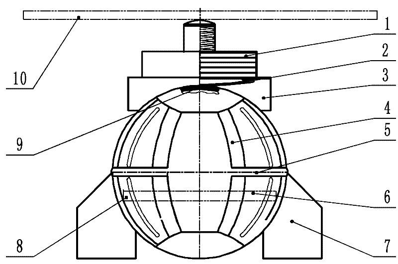 Rotating thin shell type house anti-seismic safety survival device made of thin plates