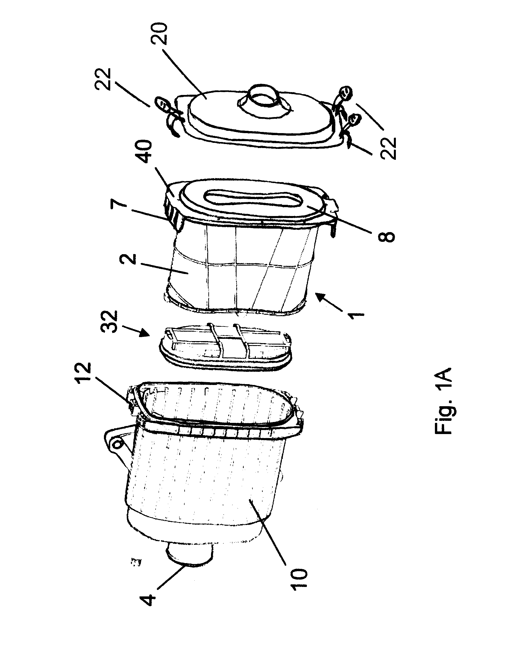 Air filter system and filter element