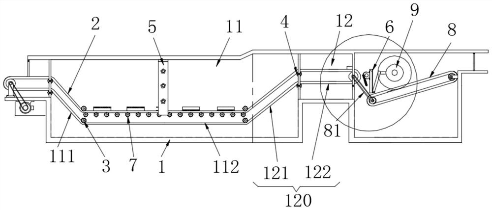 High-efficiency pickling and draining tank for radiator processing