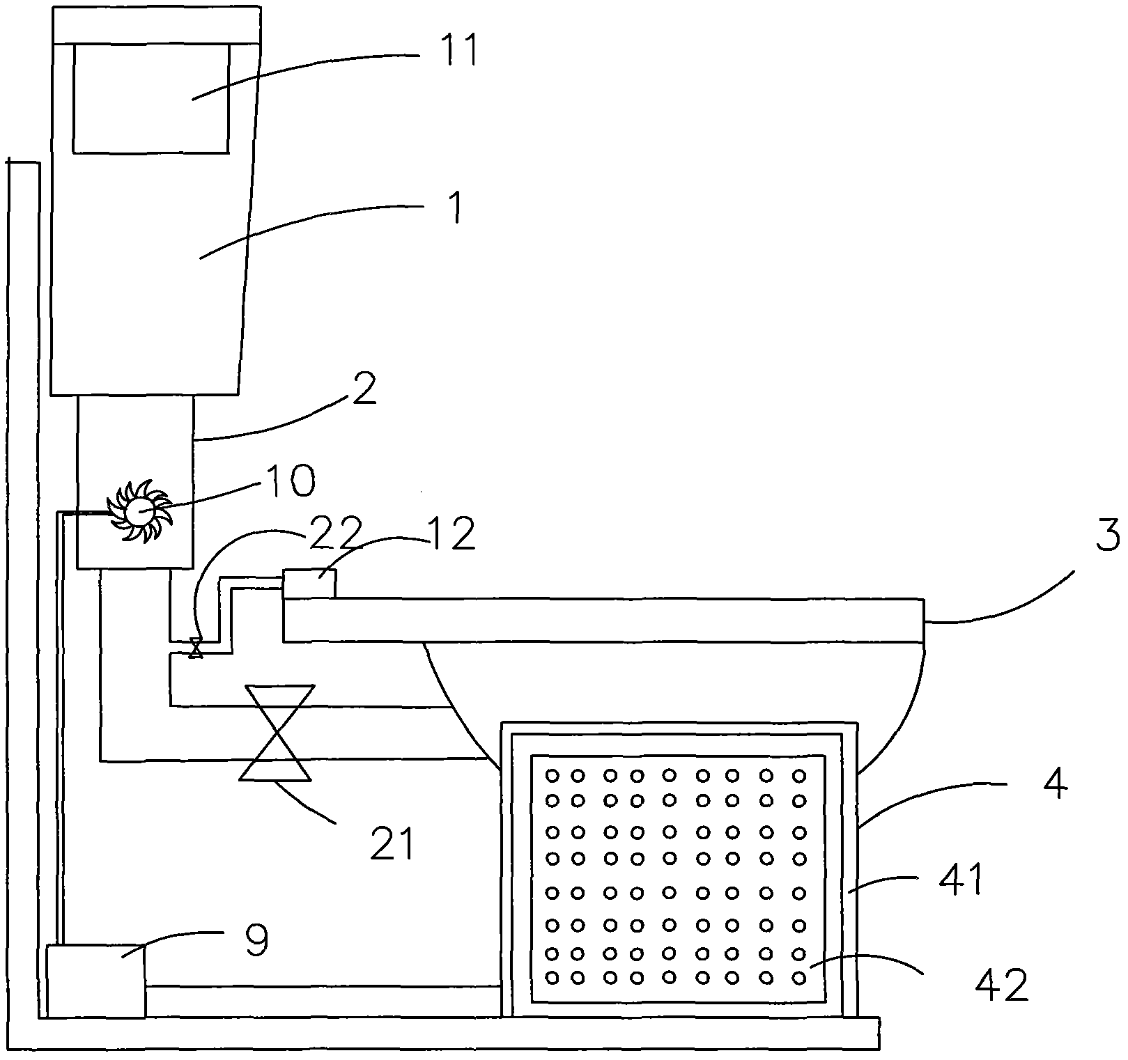 Multifunctional squatting toilet capable of emitting light and cleaning dirt