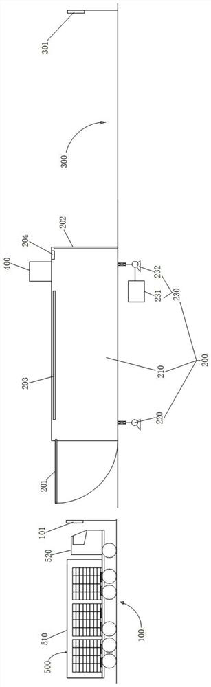 Disinfection facility and method for refrigerated container transportation system