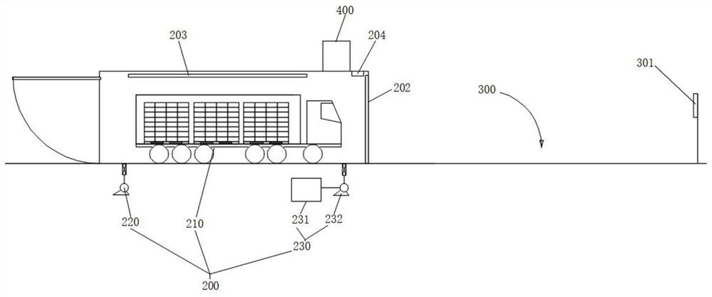 Disinfection facility and method for refrigerated container transportation system