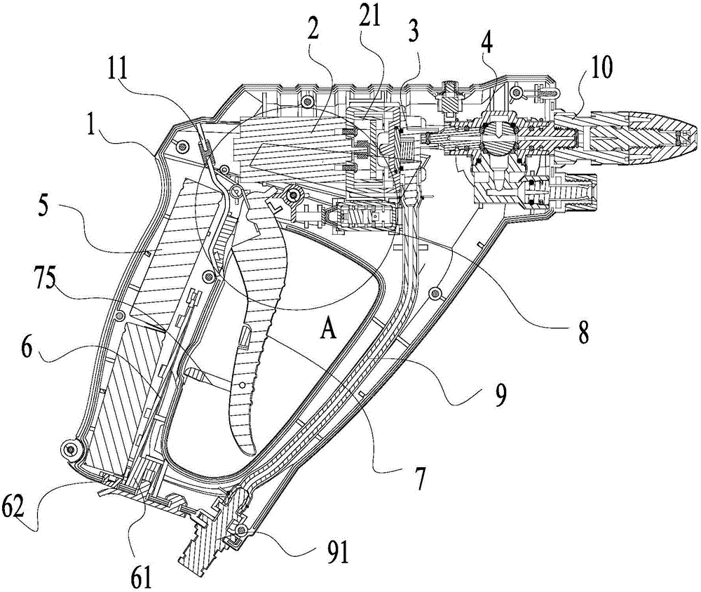 Spraying gun for sprayer