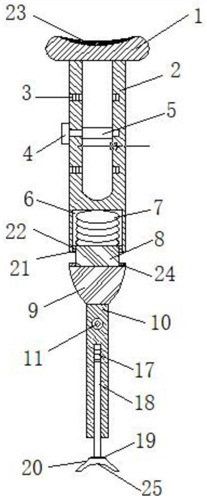 A medical crutch with the function of leg rehabilitation training and easy to adjust the height