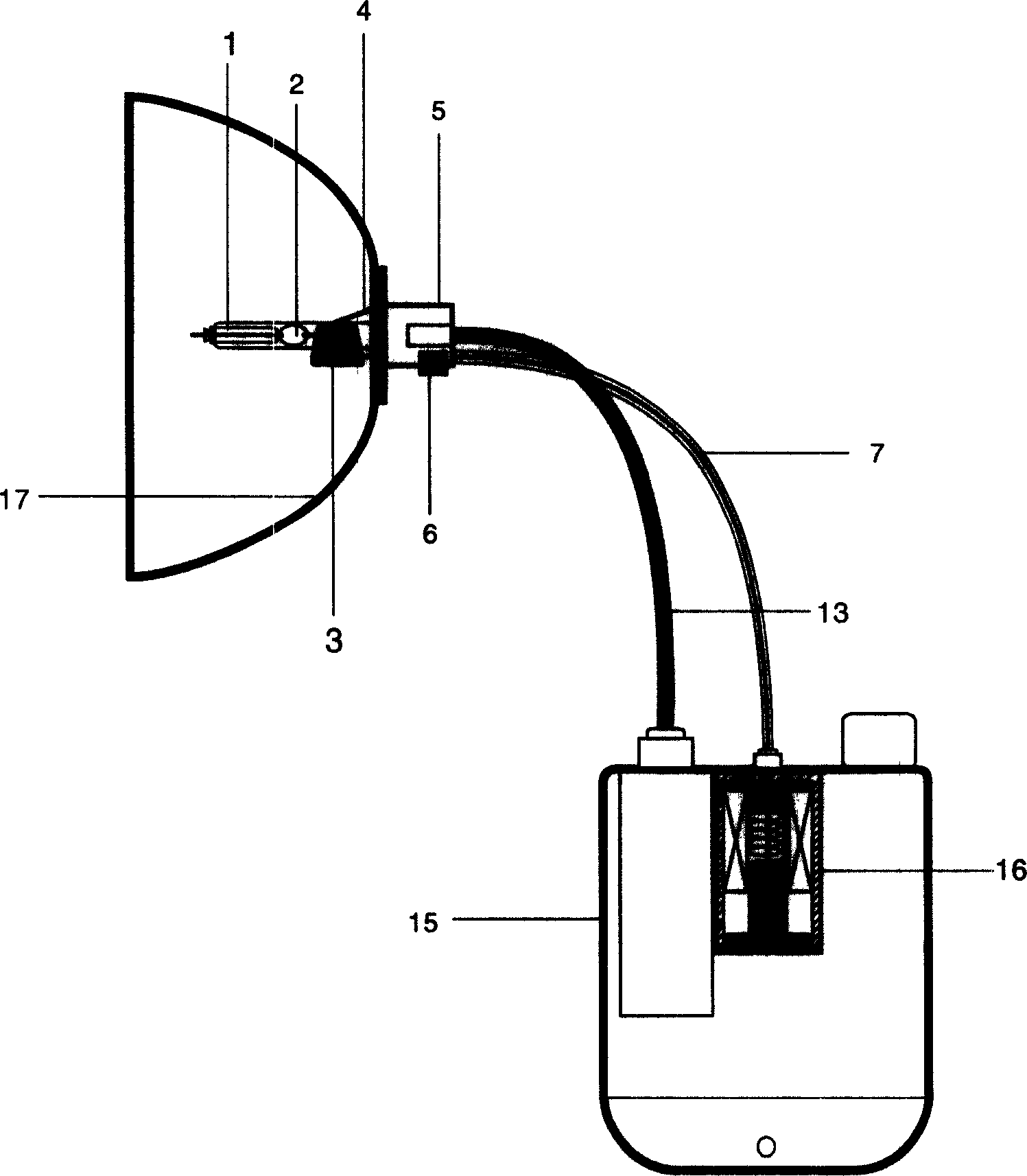 Far light and near light switch controller for gas discharge lamp