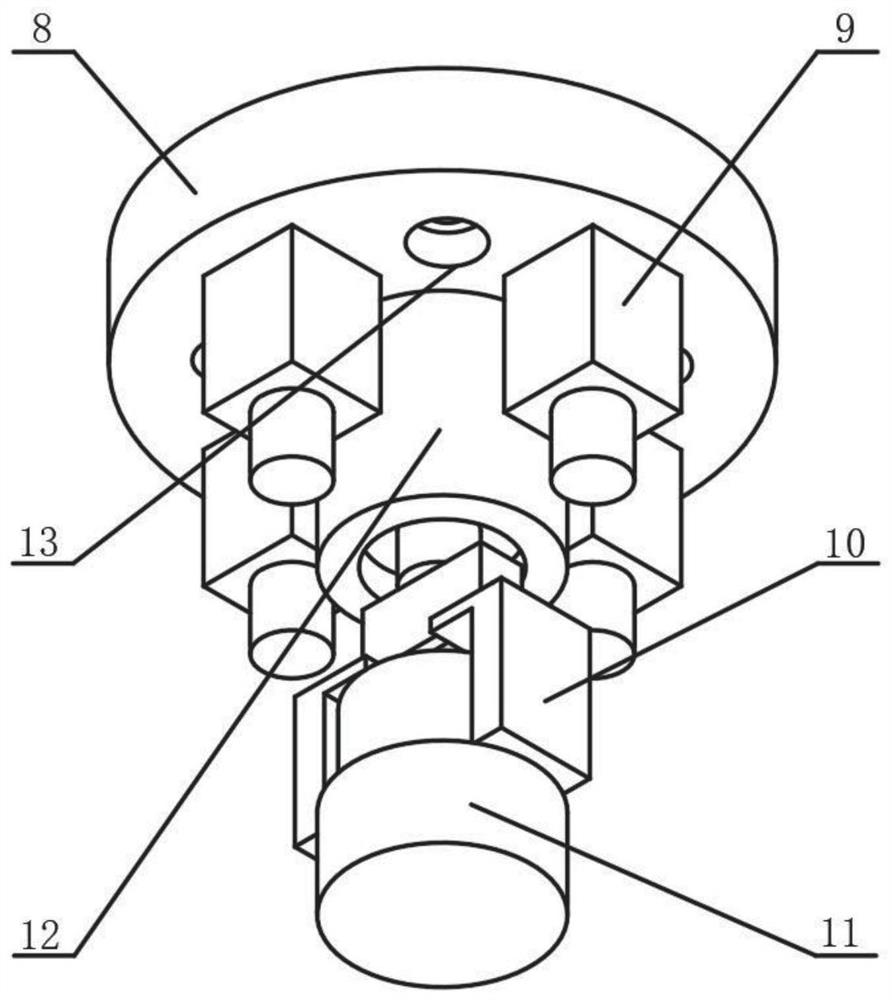 Auto-collimation device for ultrasonic non-destructive testing probe based on manipulator and working method