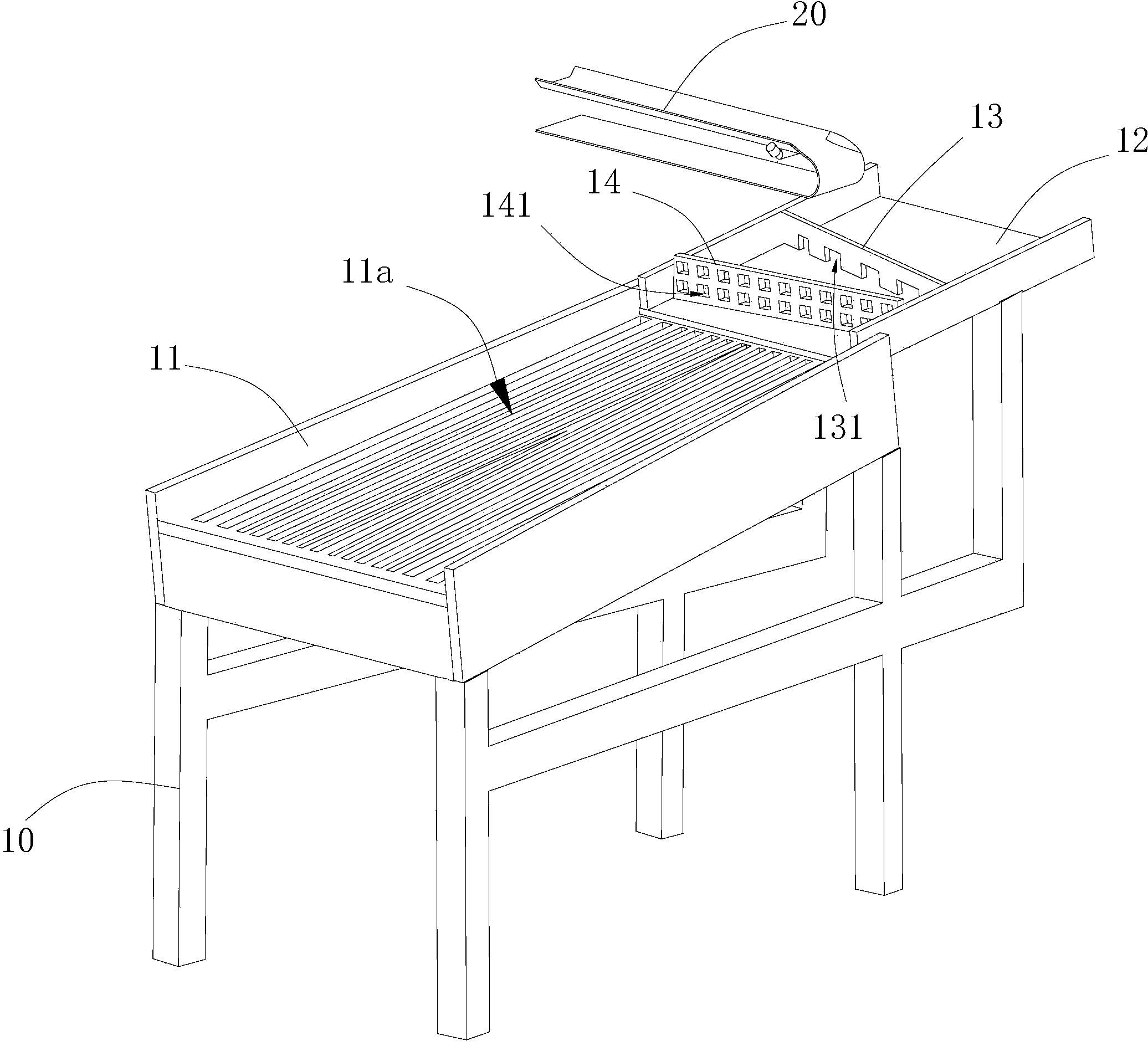 Ore sand screening device