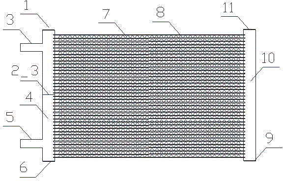 A microchannel heat exchanger