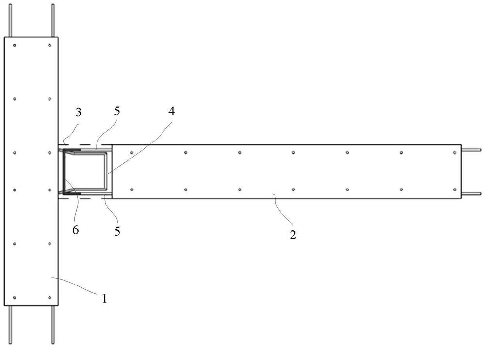 Staggered mutual anchoring connecting structure for prefabricated shear walls and vertical joints at edge members