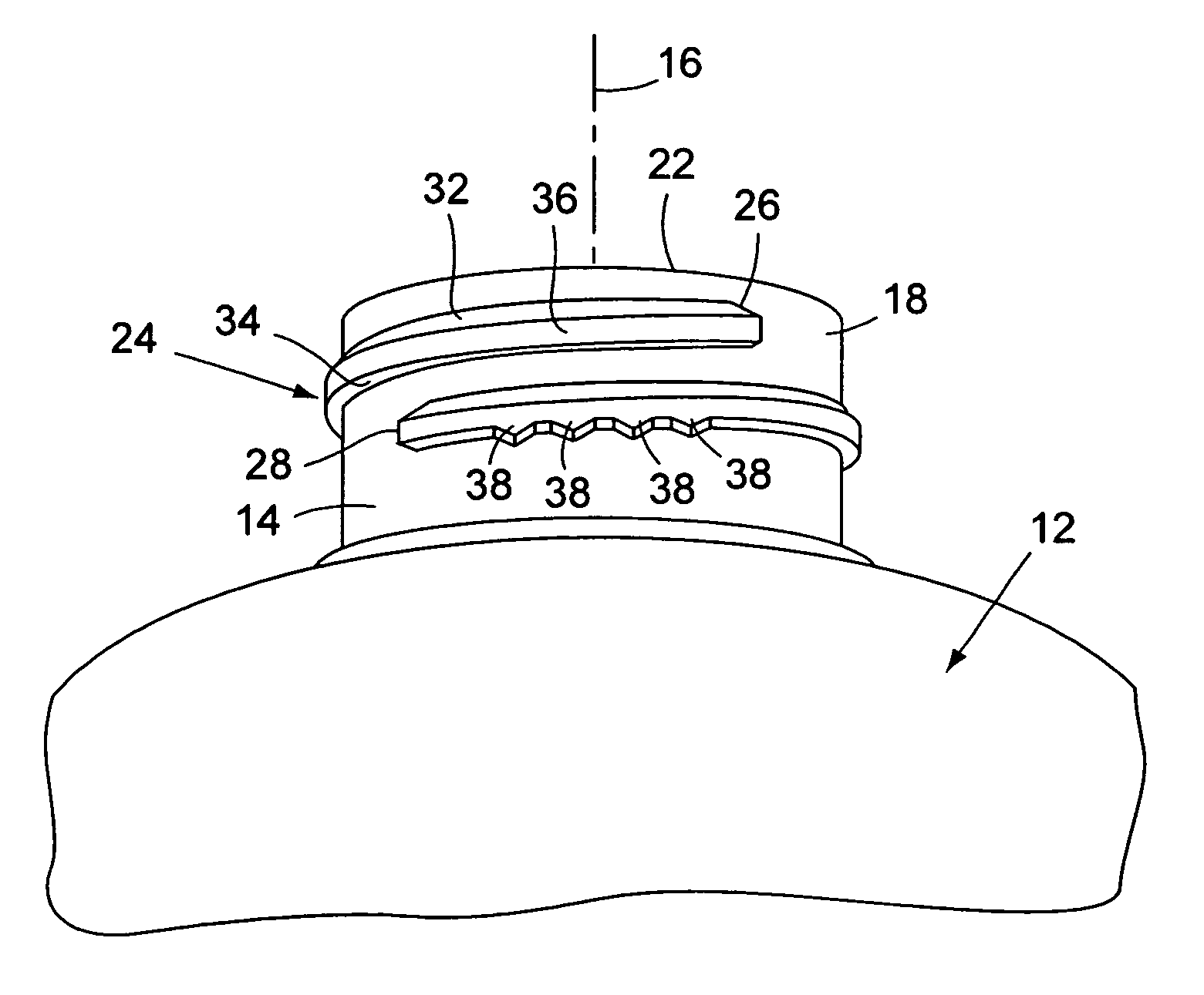 Bottle and cap closure apparatus with torque feature