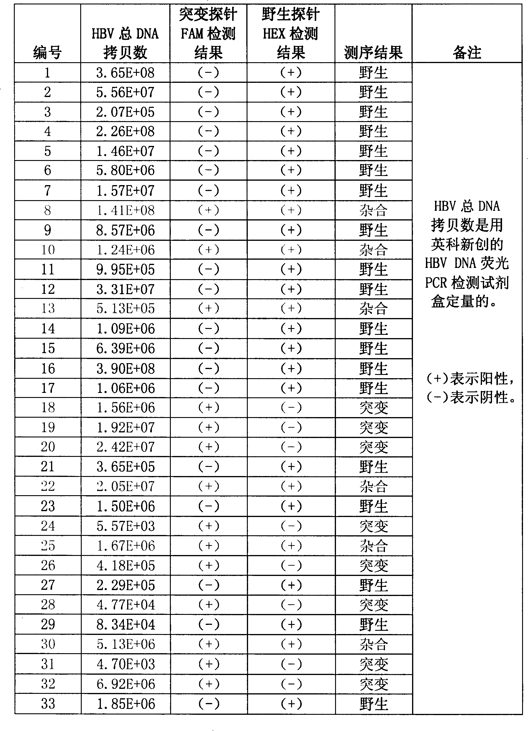 Method for detecting hepatitis B virus DNA and G1896A mutation thereof and kit