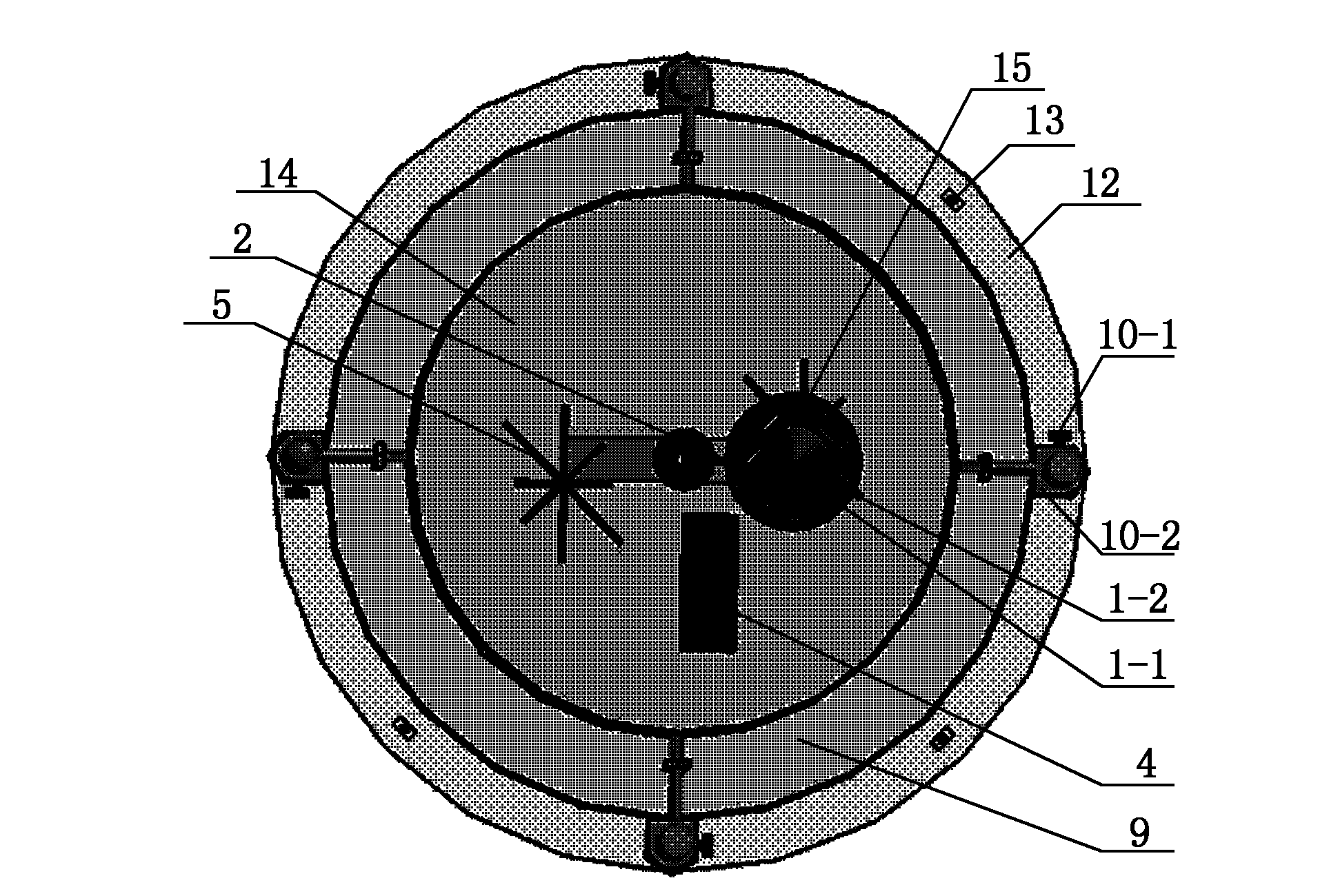 Demonstration instrument for Buffon probability experiment