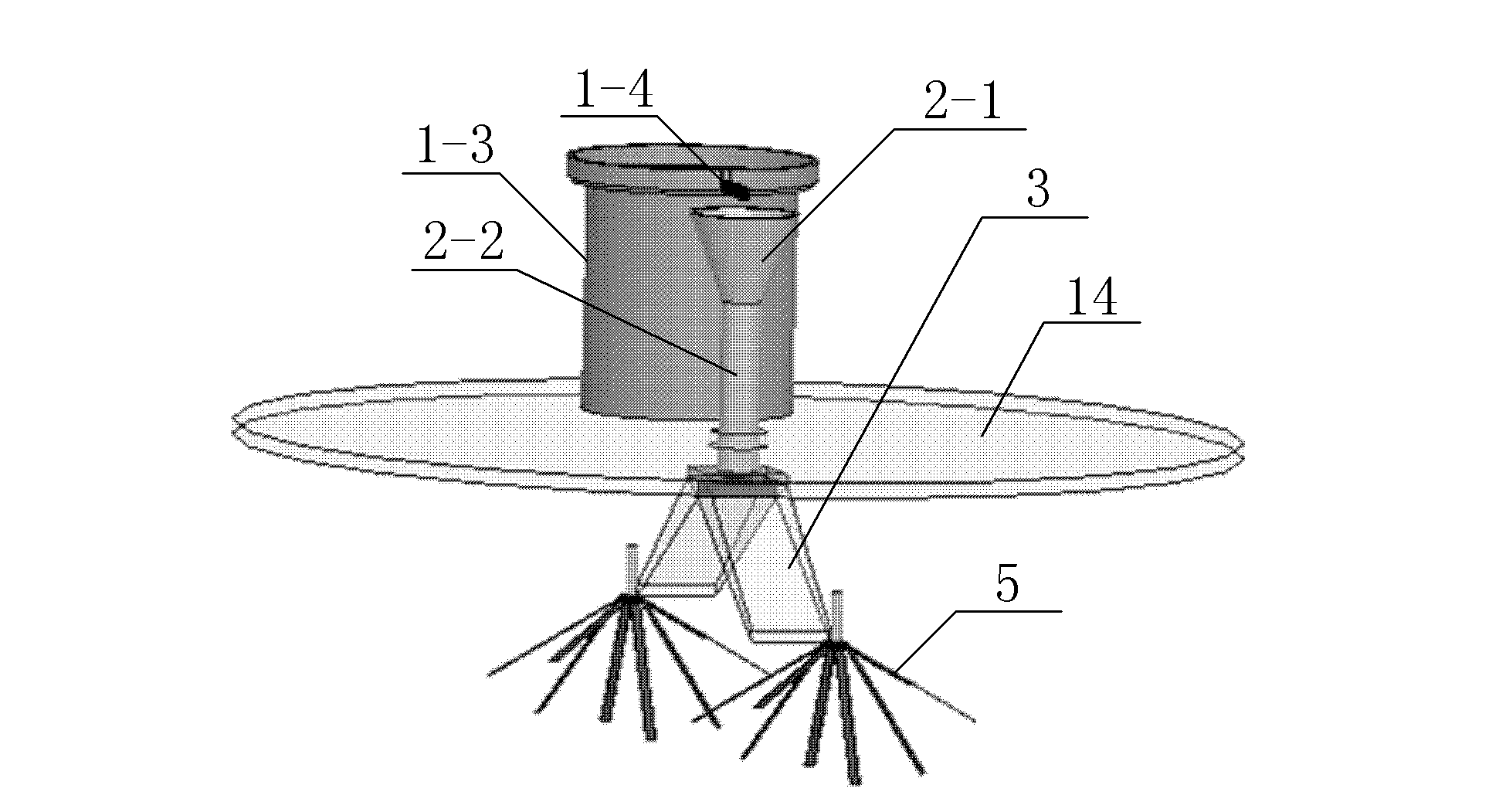 Demonstration instrument for Buffon probability experiment