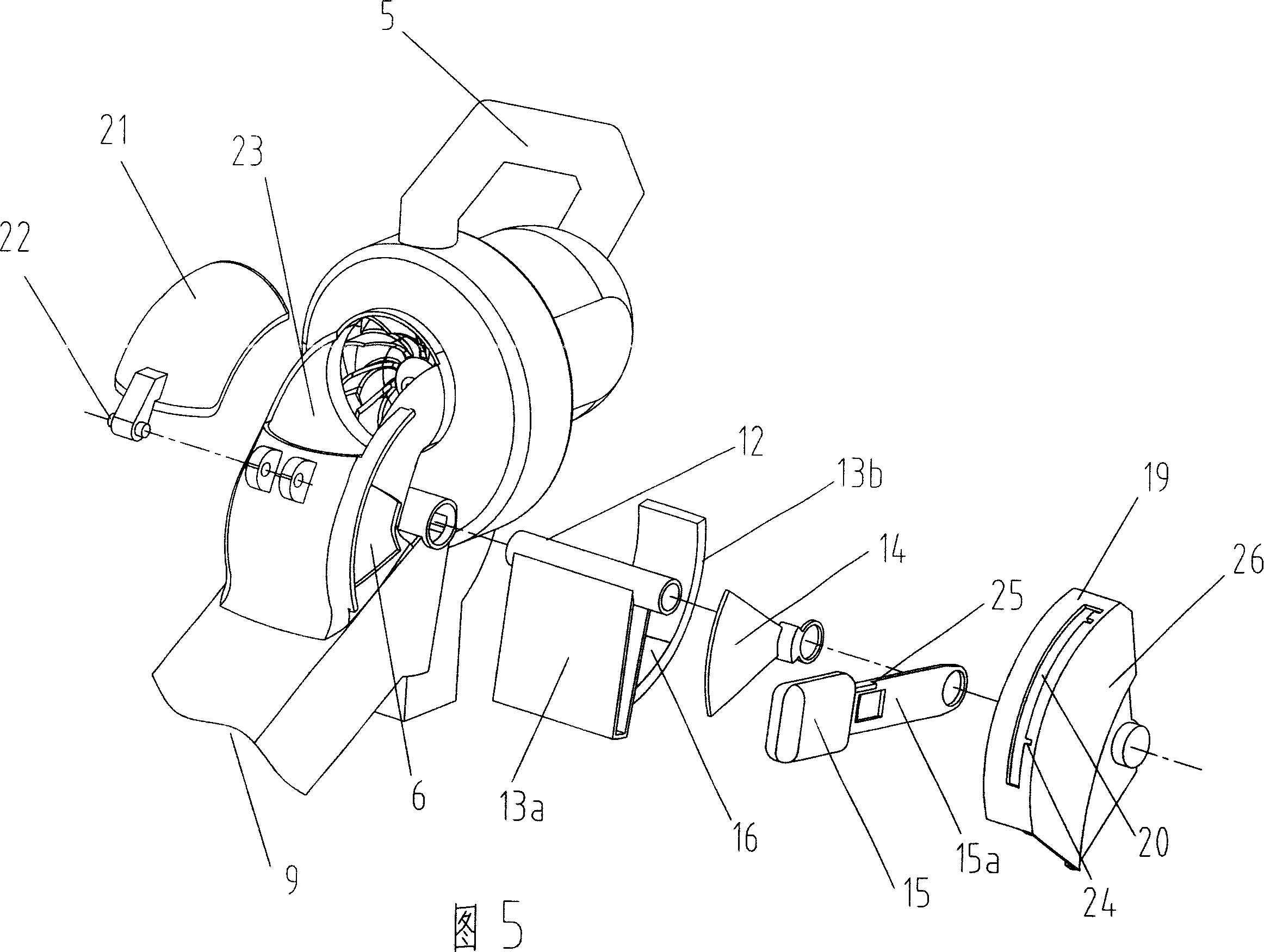 Blowing and sucking machine