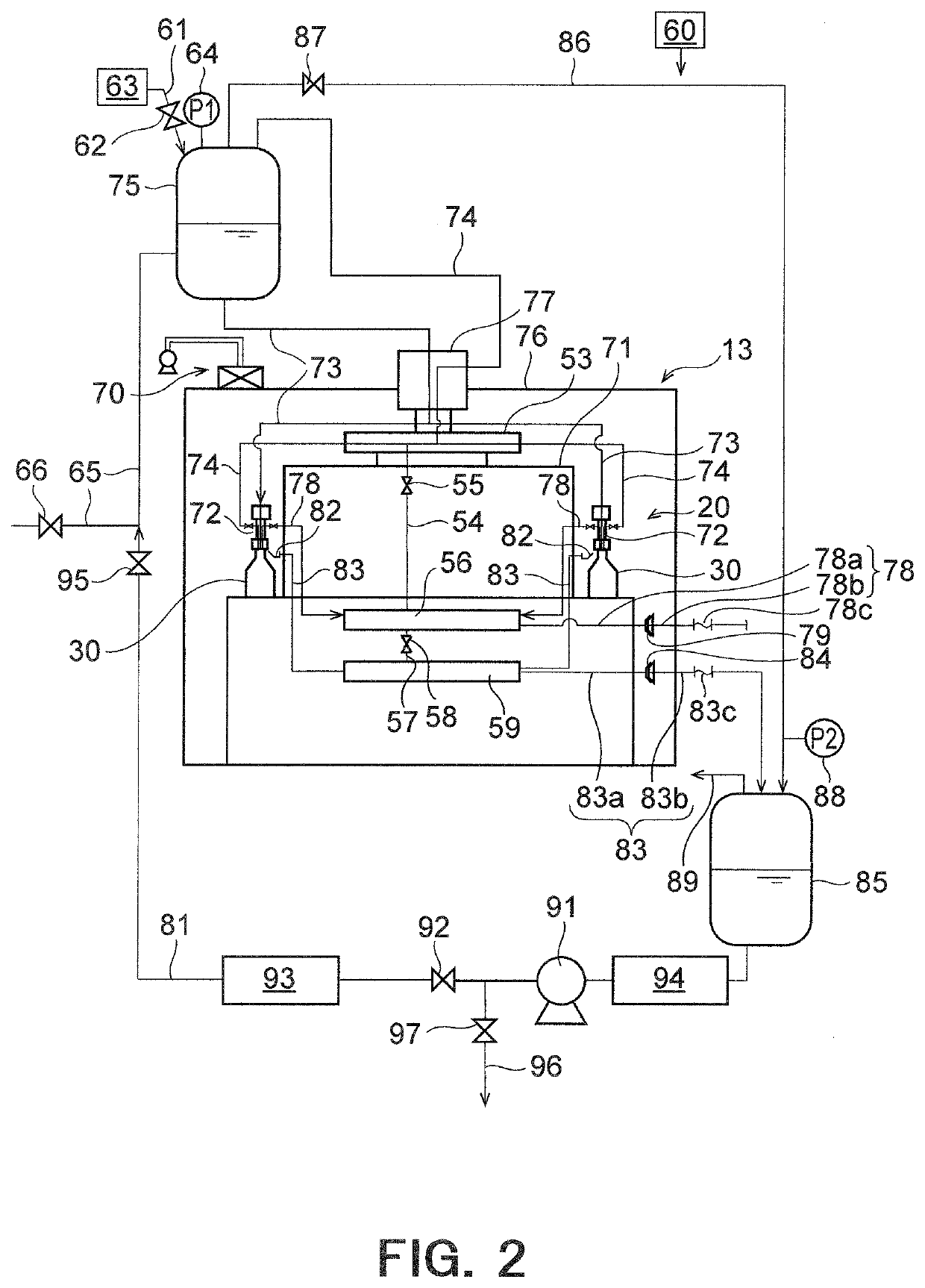 Carbonated beverage aseptic filling system, beverage filling system, and cip processing method