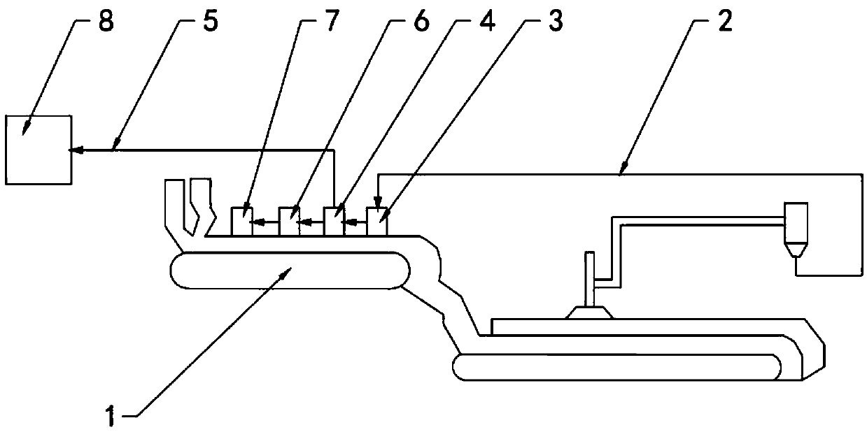 Treatment device and method of dedusting ash in sintering electric field