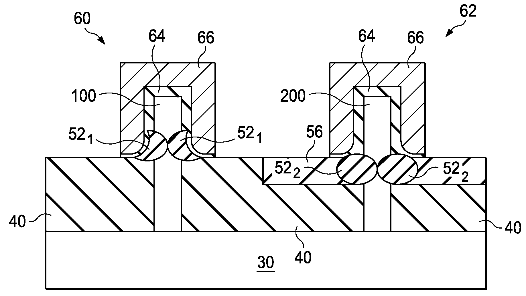 Dielectric Punch-Through Stoppers for Forming FinFETs Having Dual Fin Heights