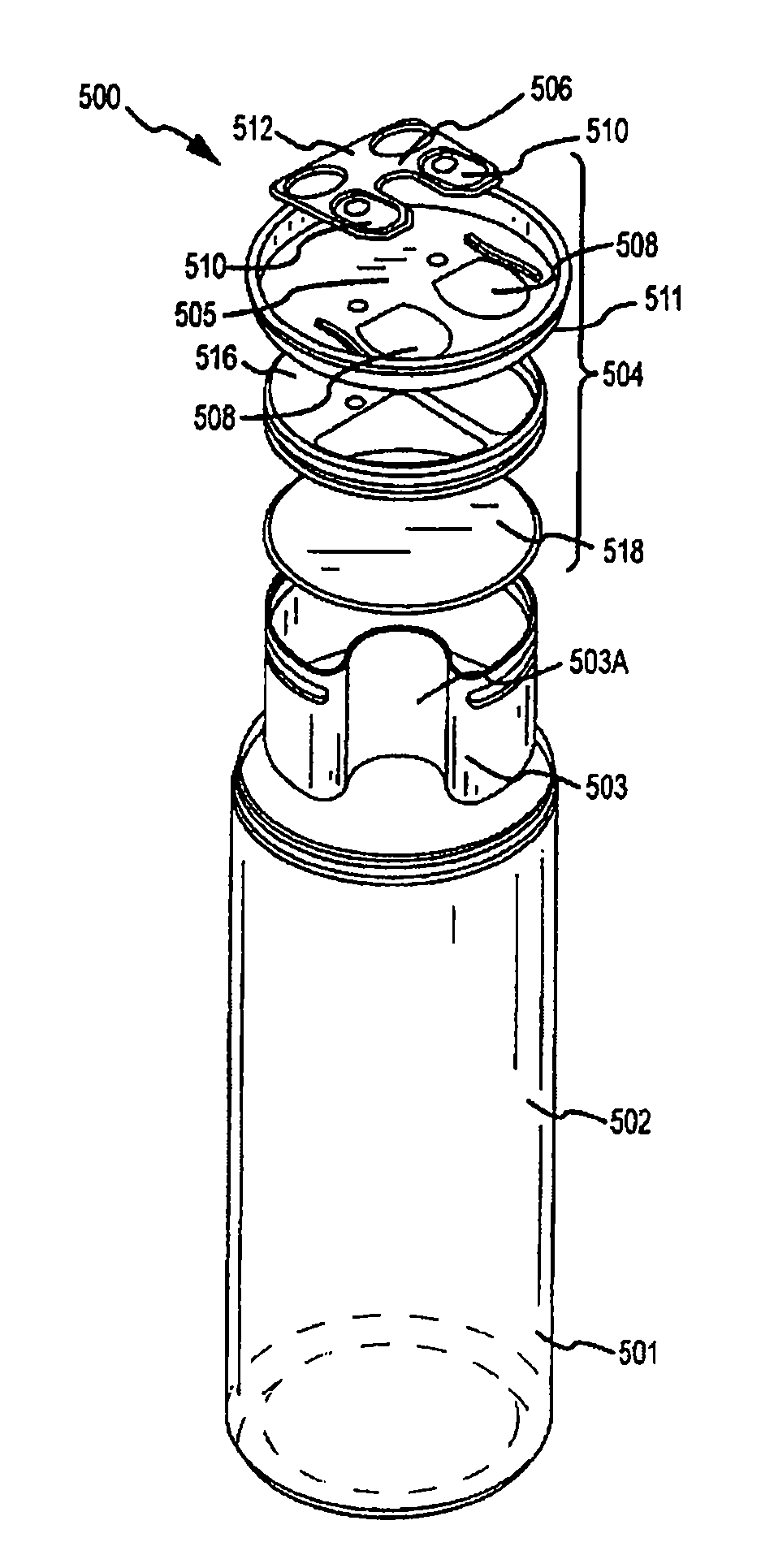 Multiple-opening container and method