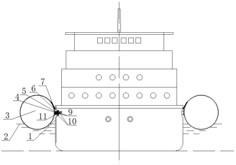 A passenger ship lifesaving system