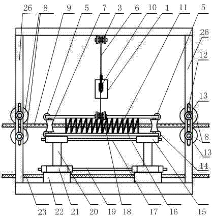 Gravity steel wire conveyor belt horizontally travels through the degaussing frame device