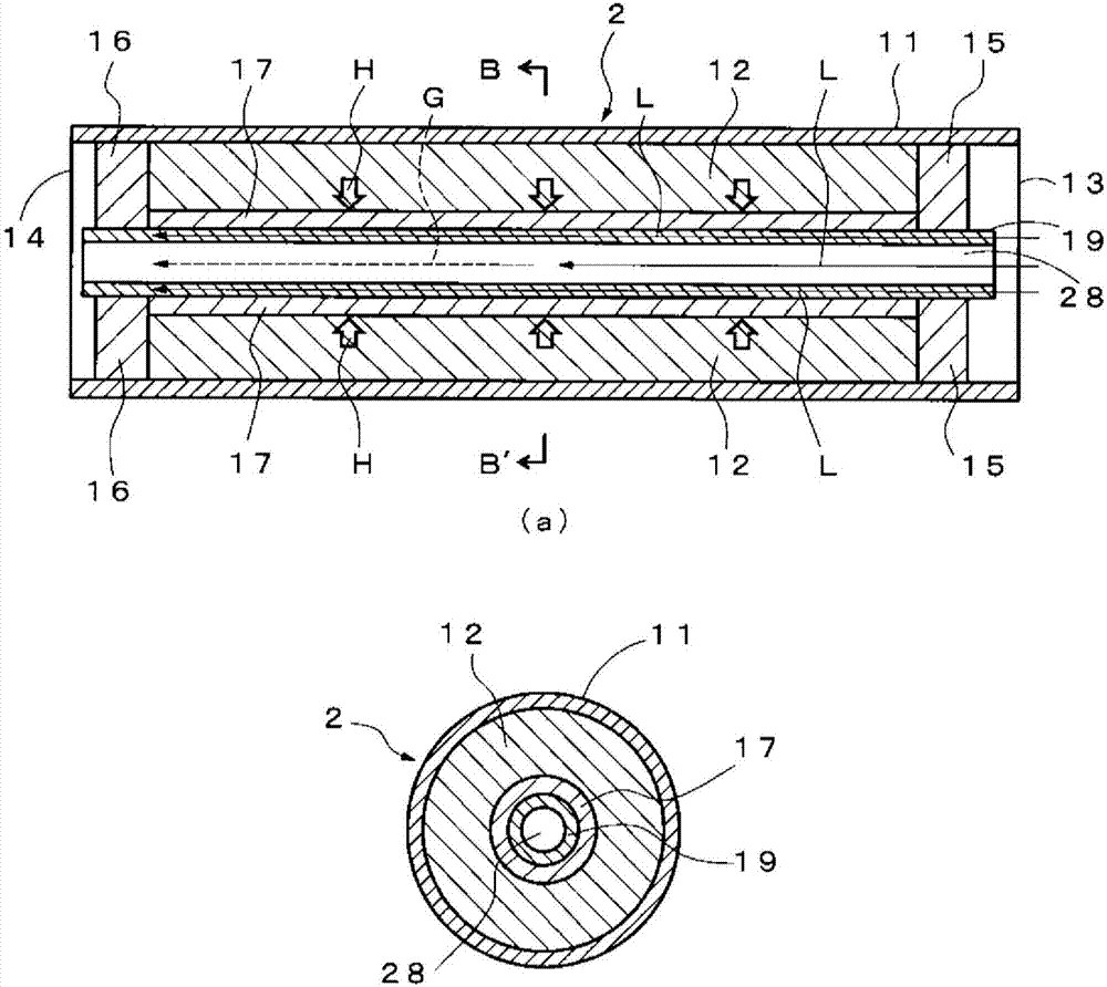 Heat storage container and heat storage device provided with heat storage container