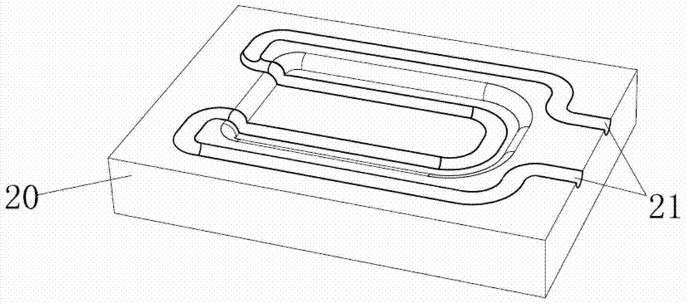 Die internally provided with free-shaped water way and manufacturing method of die