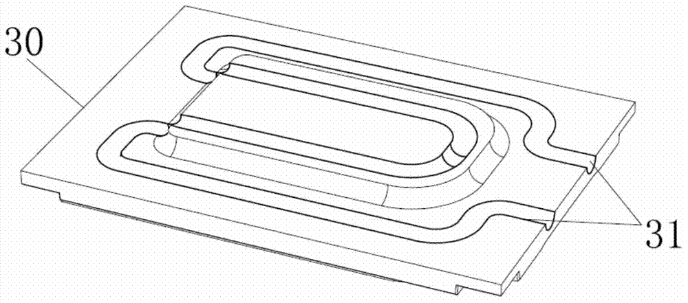 Die internally provided with free-shaped water way and manufacturing method of die